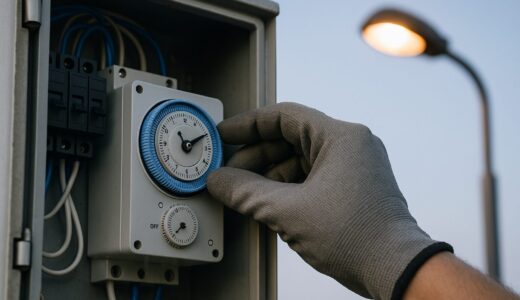 街灯が点くタイミングと消えるタイミングは？手動なの？