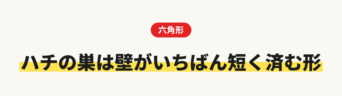 ハチの巣が六角形の理由